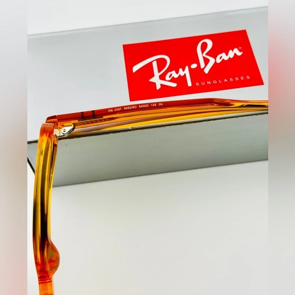 Ray-Ban Corrigan Bio based Sunglasses RB4397 Transparent Yellow Frame Gray Lens